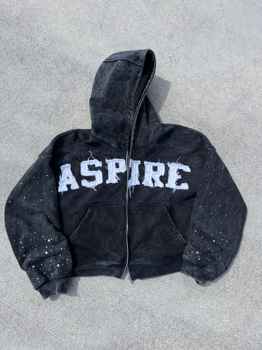 “ASPIRE” RHIME-STONE HOODIE